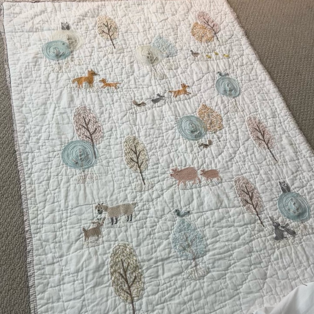 Pottery Barn Woodland Crib Quilt